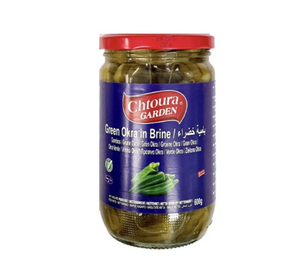 Chtoura Garden, Green Okra in brine, L 600 G / 12 / 