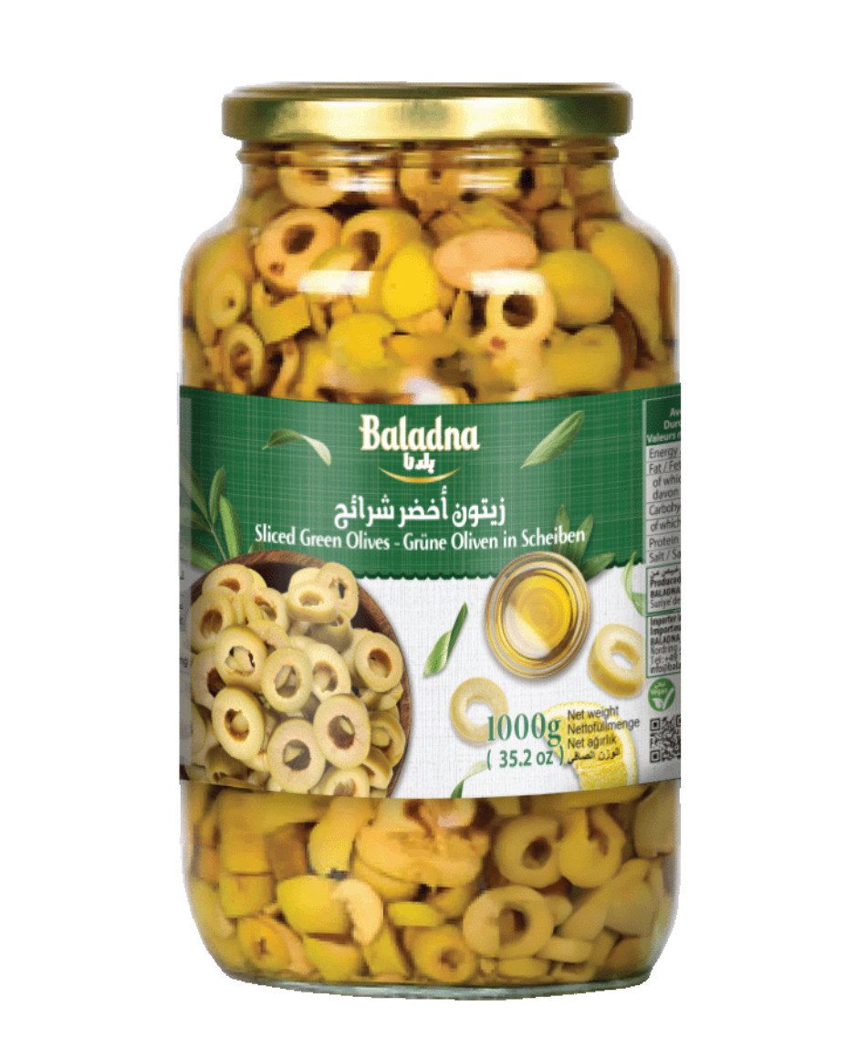 Baladna Grune Oliven in Scheiben 1000 g * 12